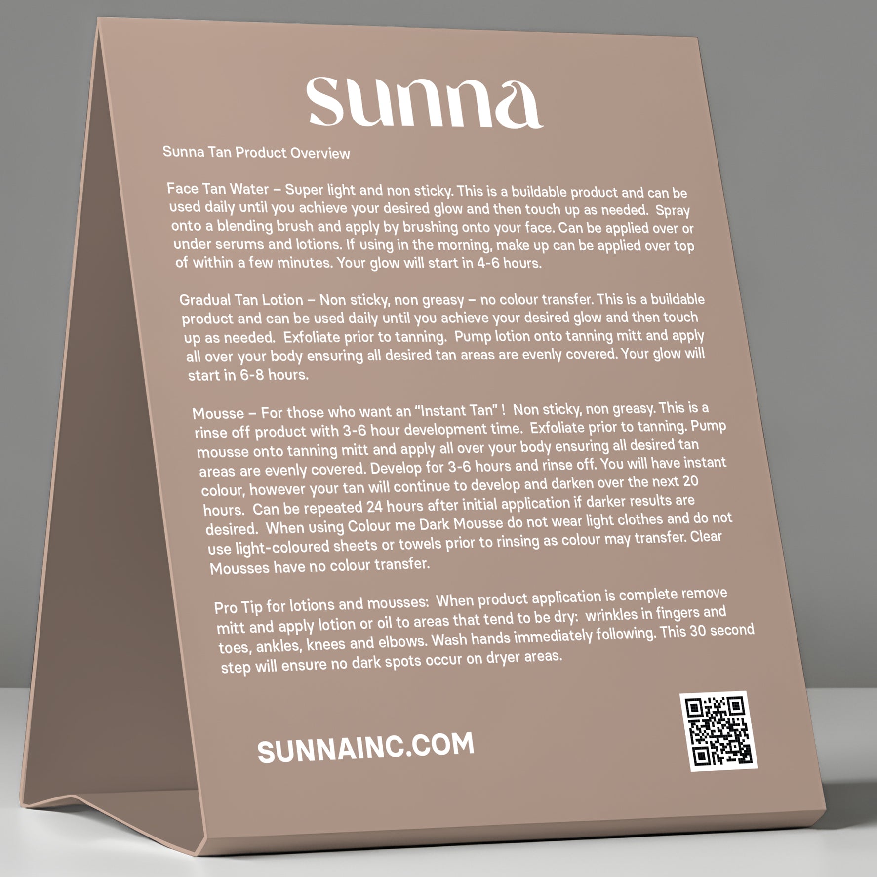Sunna Tent Card