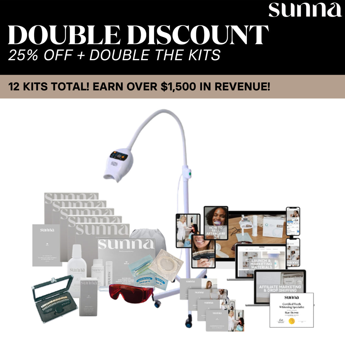 6 Pack (No Retail) SunnaSmile Starter Package