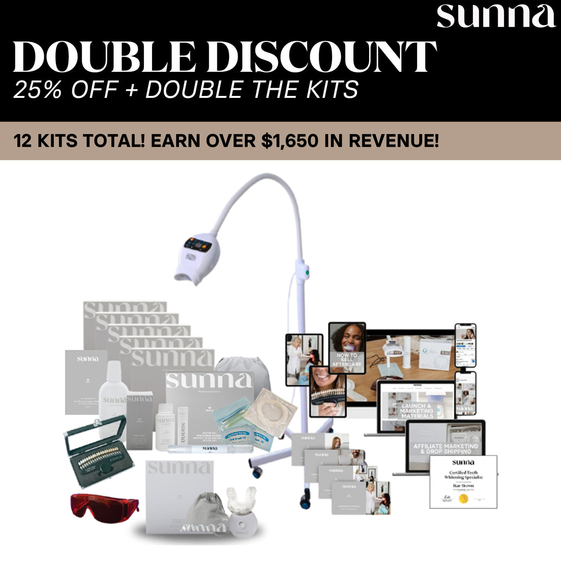 6 Pack + Retailer Sampler SunnaSmile Starter Package