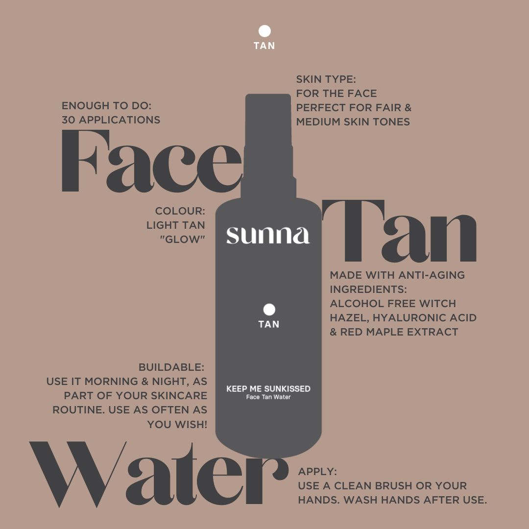 Face Tan Water Editable Canva Templates