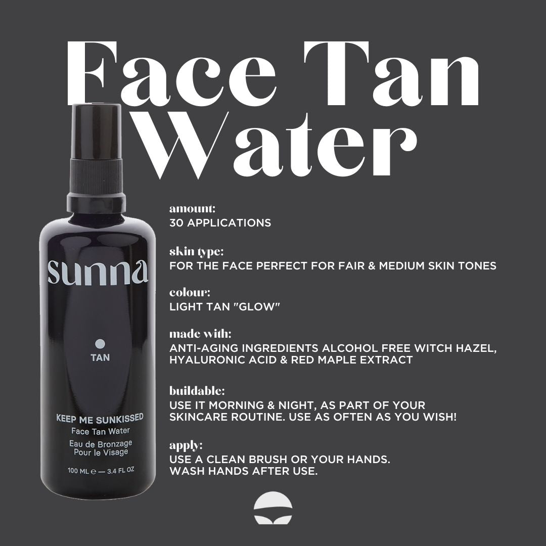 Face Tan Water Editable Canva Templates