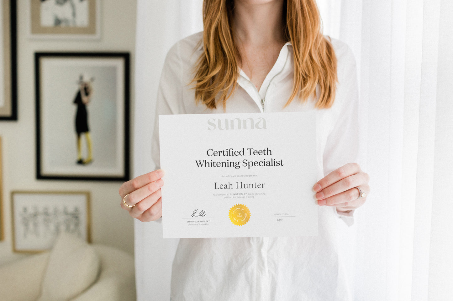 SunnaSmile Teeth Whitening Specialist Certification